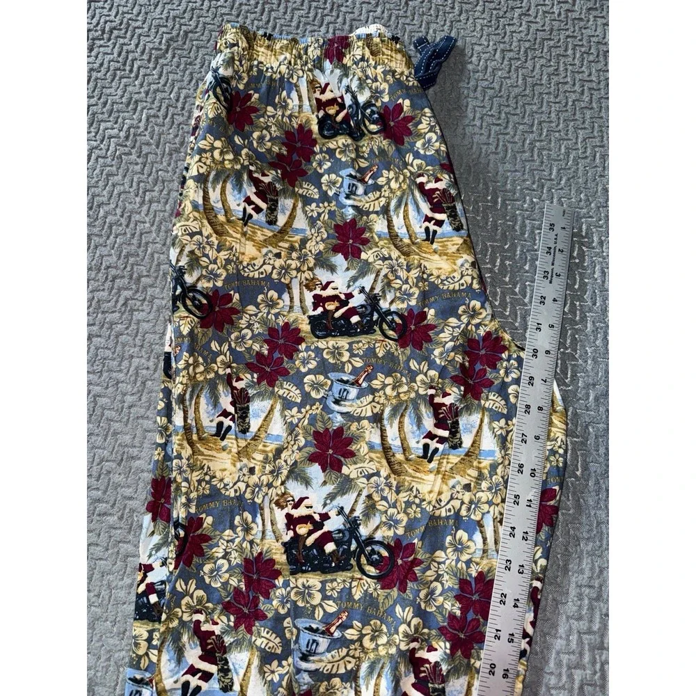 Tommy Bahama Men's Santa Clauses Bike Paradise Lounge Pajama Pants All Over XL